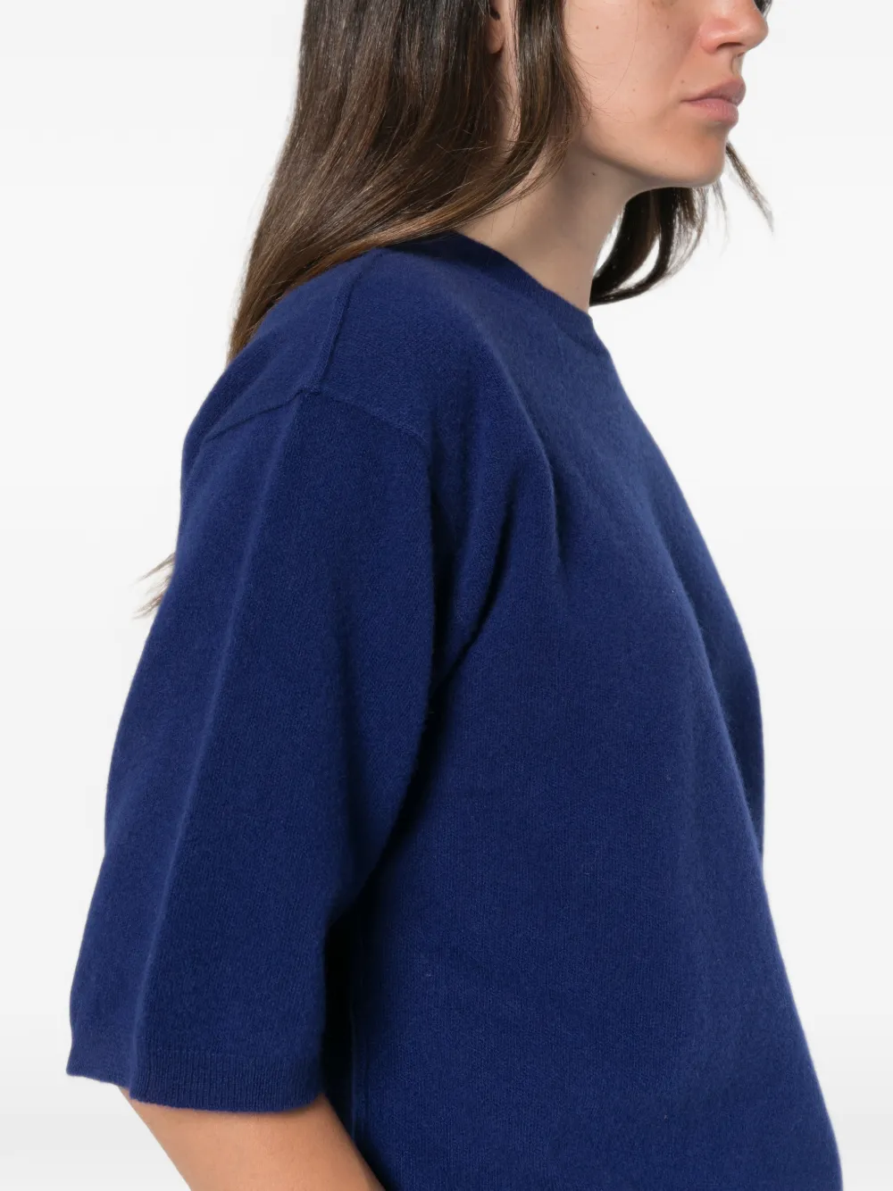Sofie D'hoore Trui met ronde hals en korte mouwen Blauw