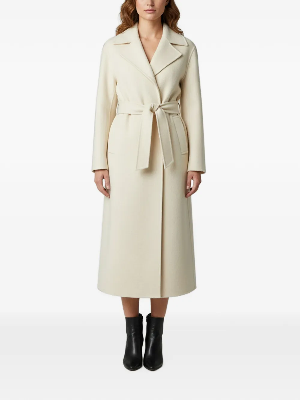 Jil Sander Pre-Owned belted single-breasted coat - Weiß