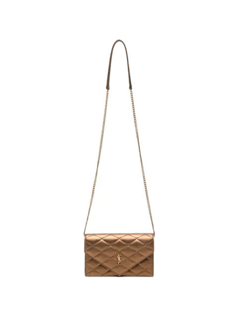 Saint Laurent Paris 绗缝皮质迷你斜挎包
