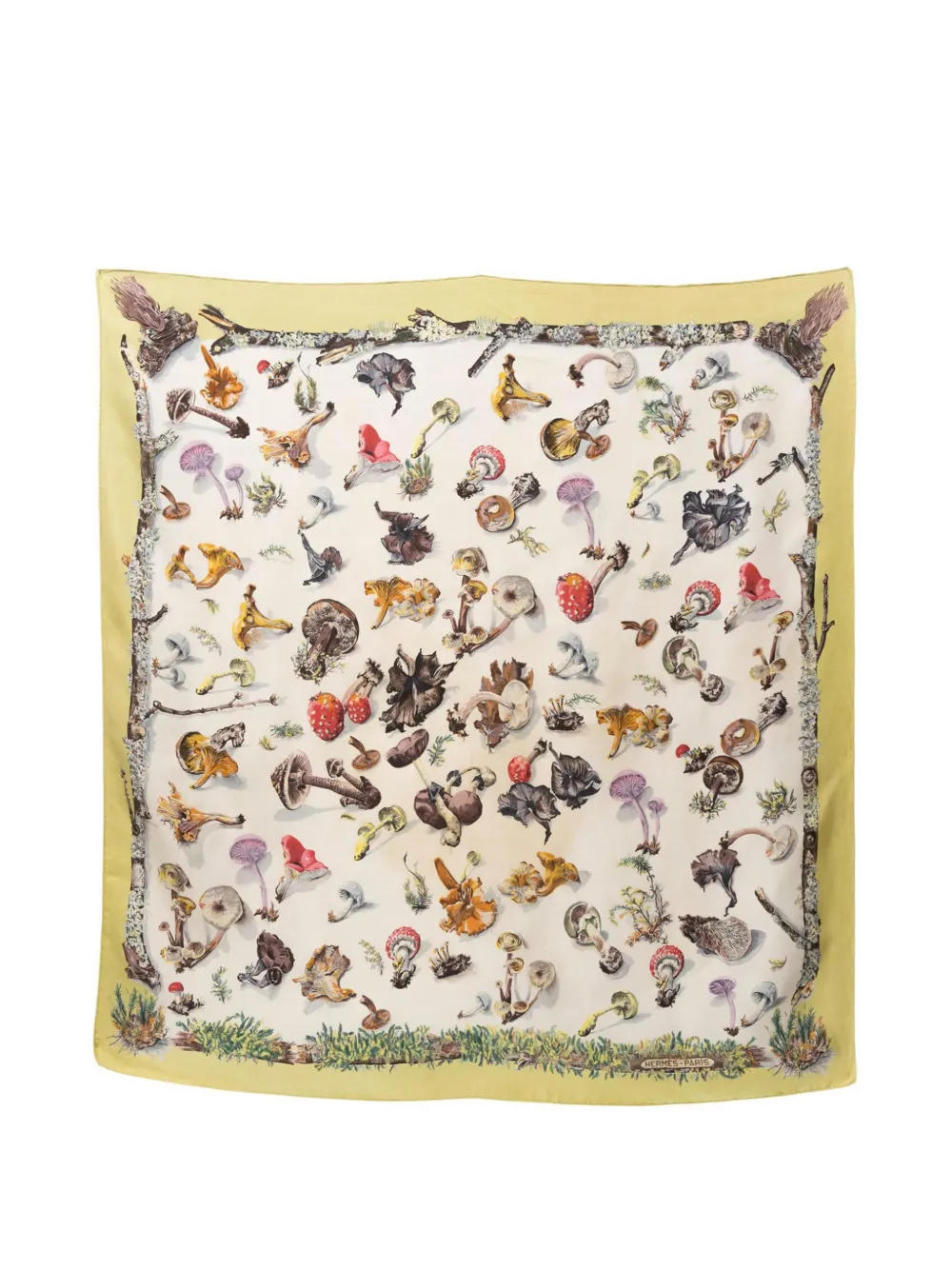 Hermès Pre-Owned Circa 1960 Champignons scarf - Giallo