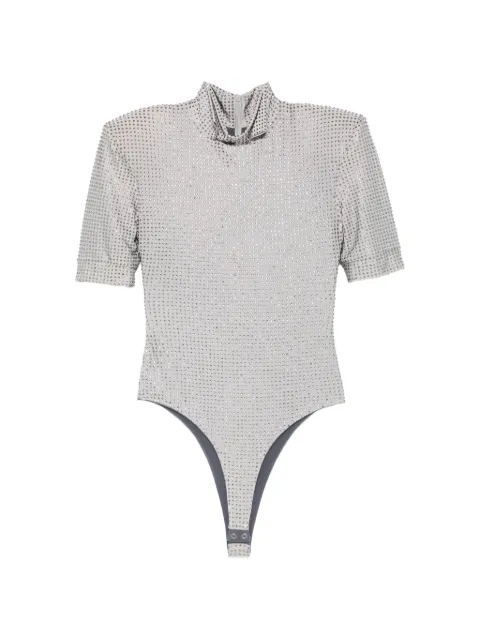 MITILIANE COUTURE rhinestone-embellished short-sleeve bodysuit