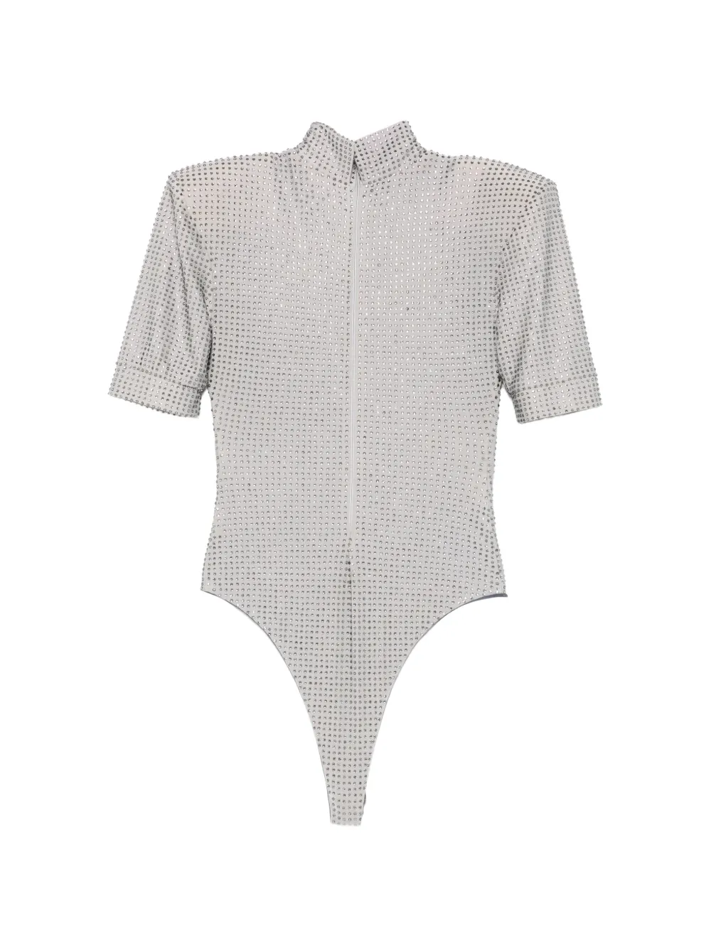 MITILIANE COUTURE Body met korte mouwen verfraaid met stras Grijs