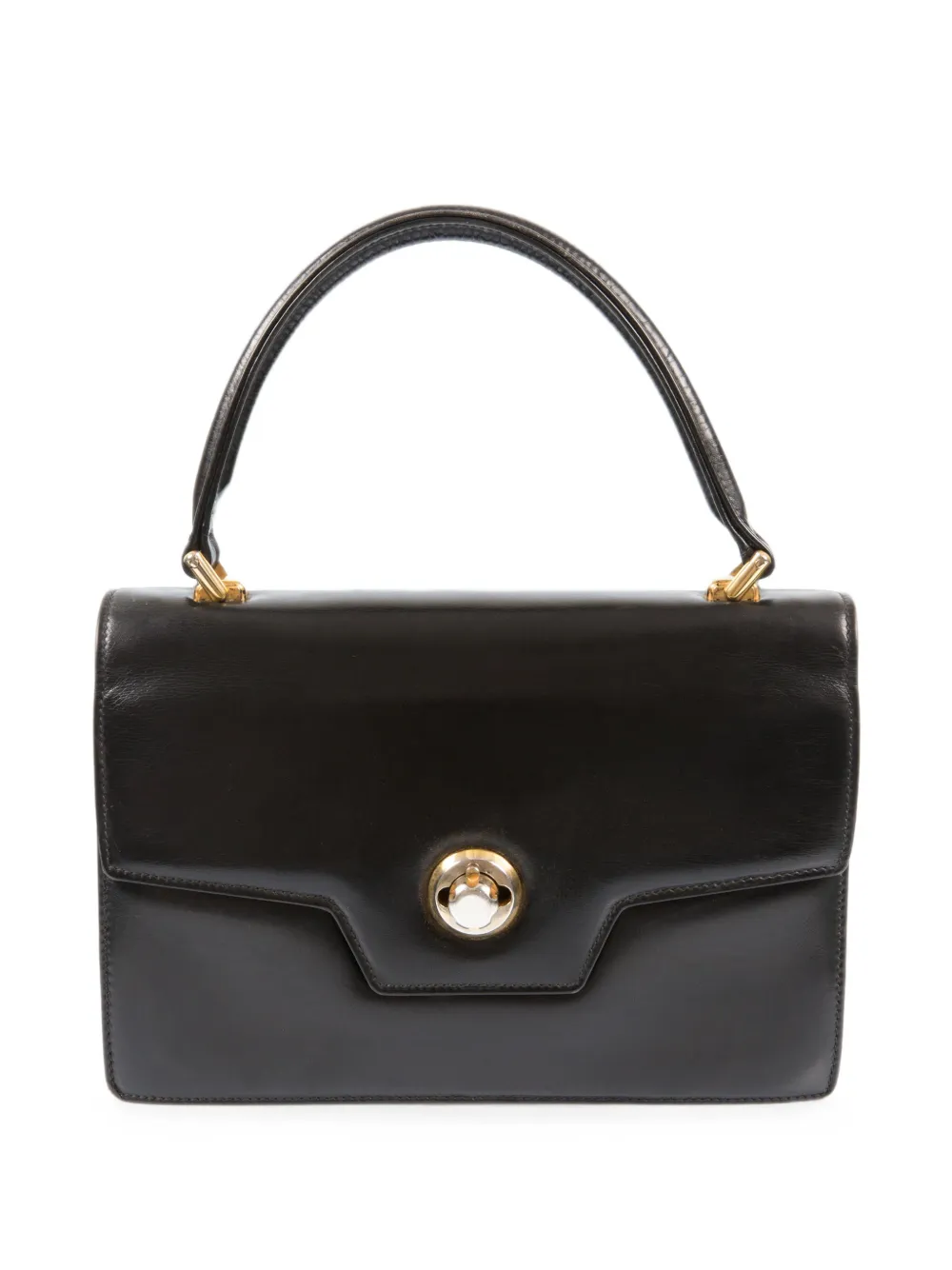 Gucci Pre-Owned 1960s Box leather tote bag - Nero