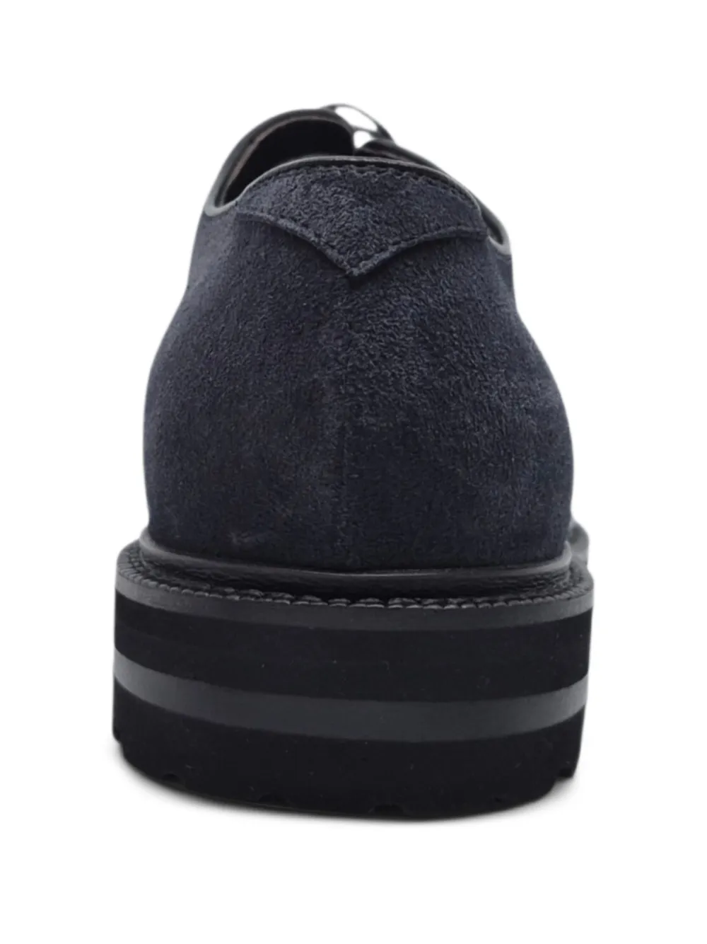 Henderson Baracco cap-toe suede Oxford shoes Blauw