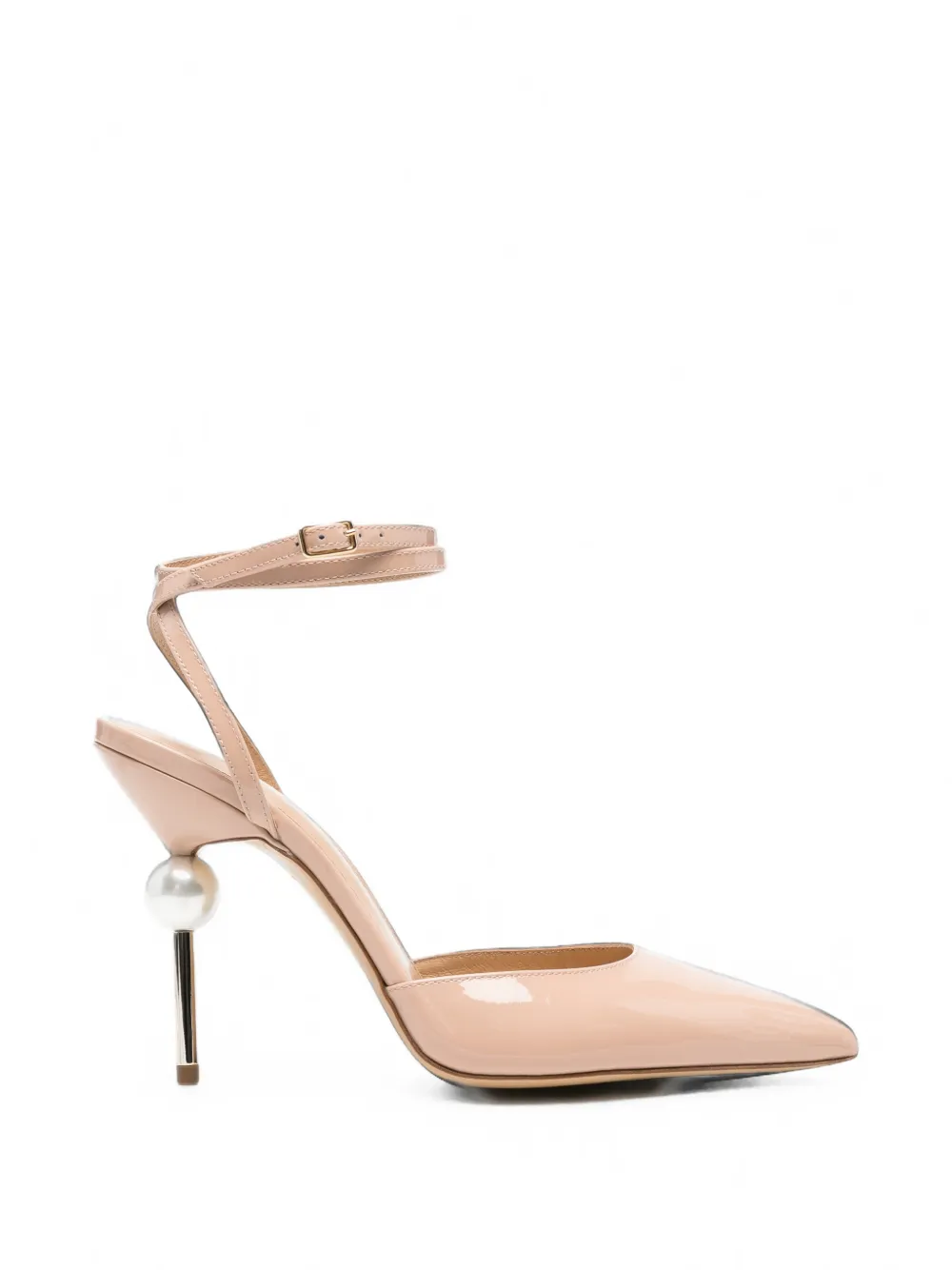 Camilla Gabrieli Vittoria 105 faux-pearl leather pumps Beige