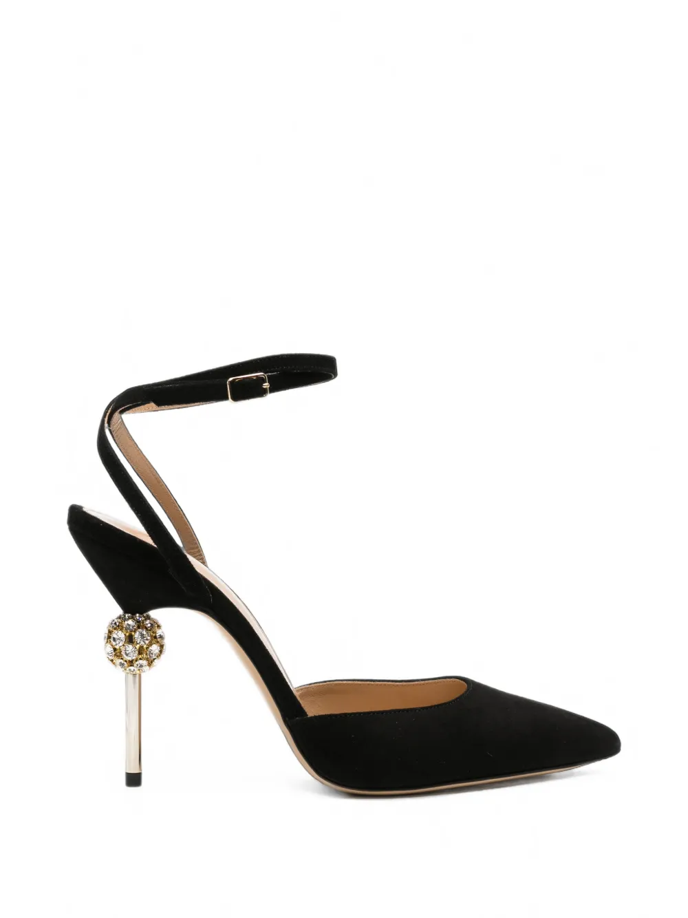 Camilla Gabrieli Vittoria crystal-embellished pumps Zwart