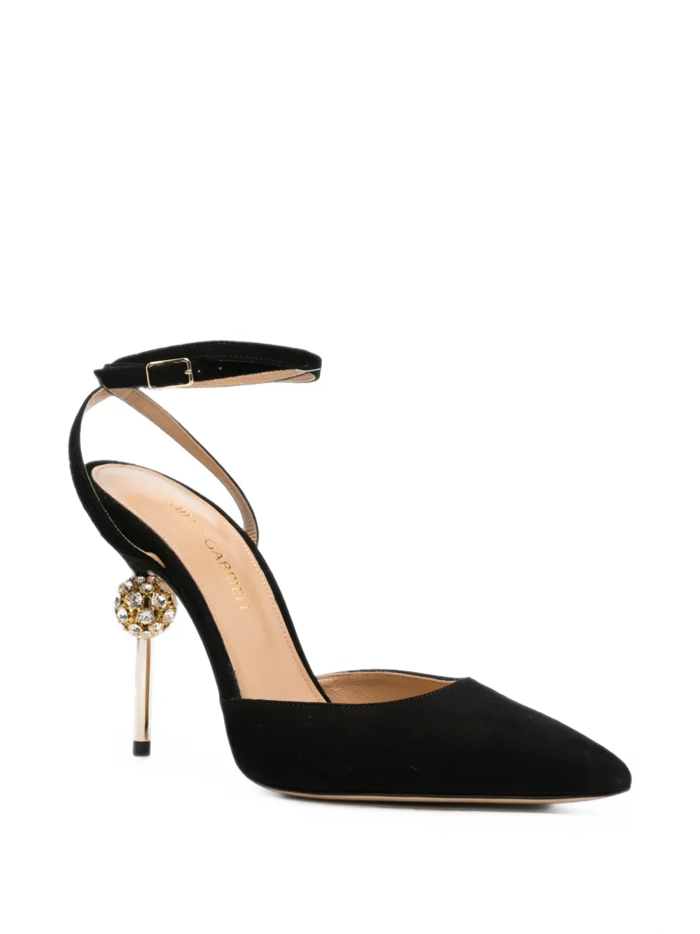 Camilla Gabrieli Vittoria crystal-embellished pumps Zwart