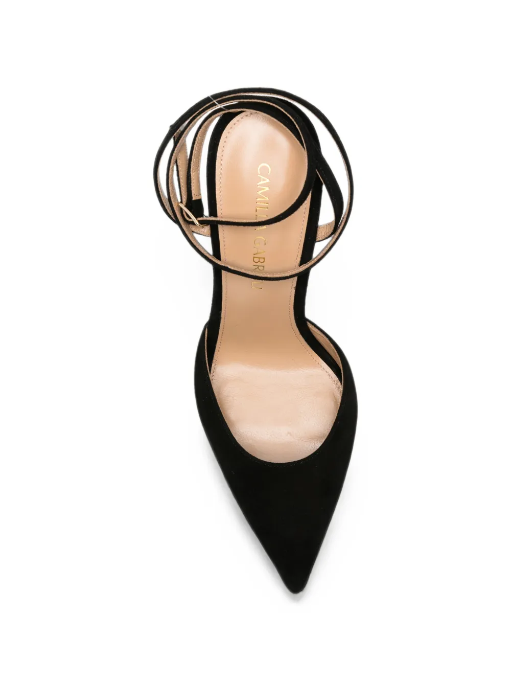Camilla Gabrieli Vittoria crystal-embellished pumps Zwart