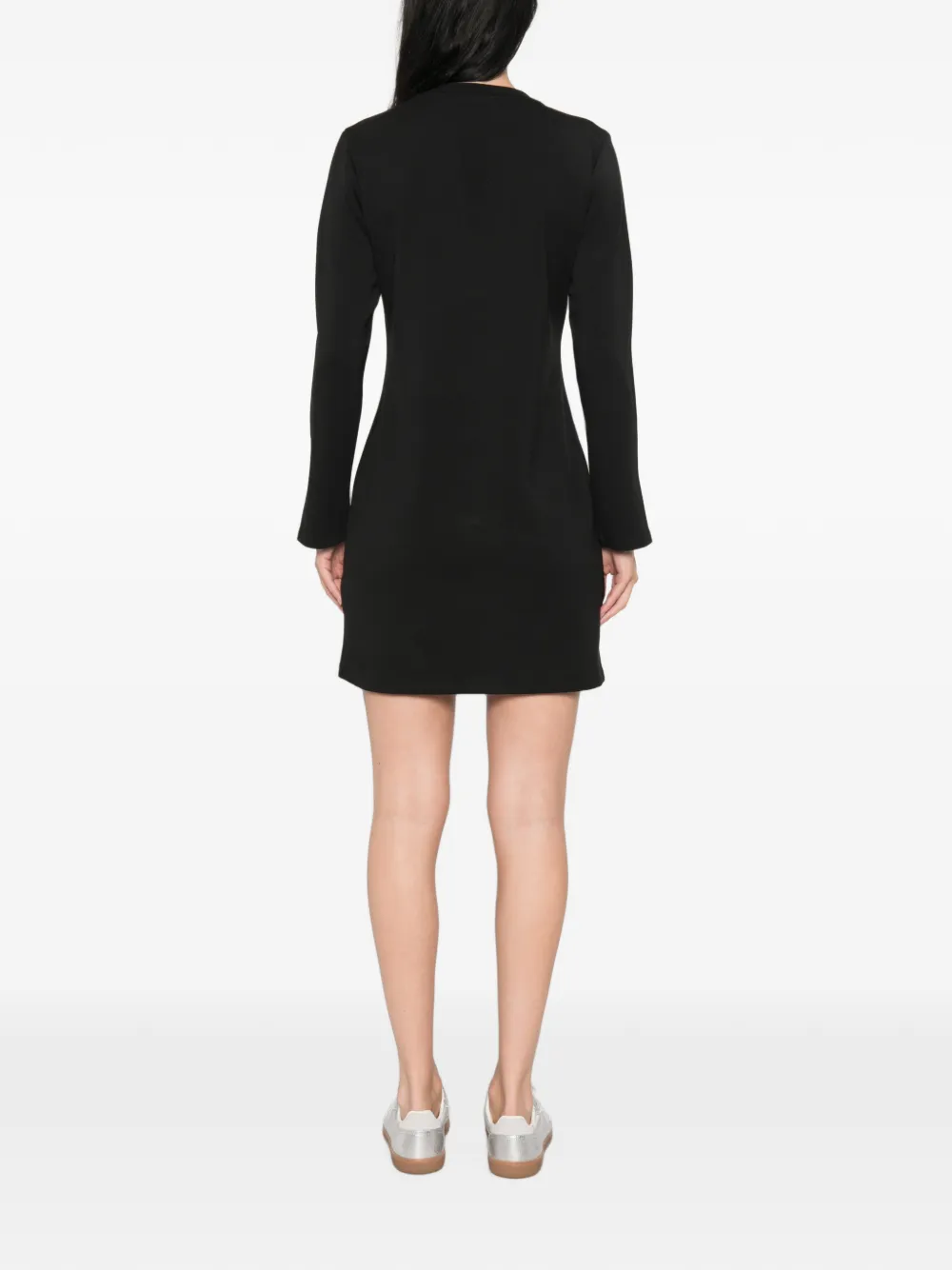 LIU JO Mini-jurk met split en kralen en logo Zwart