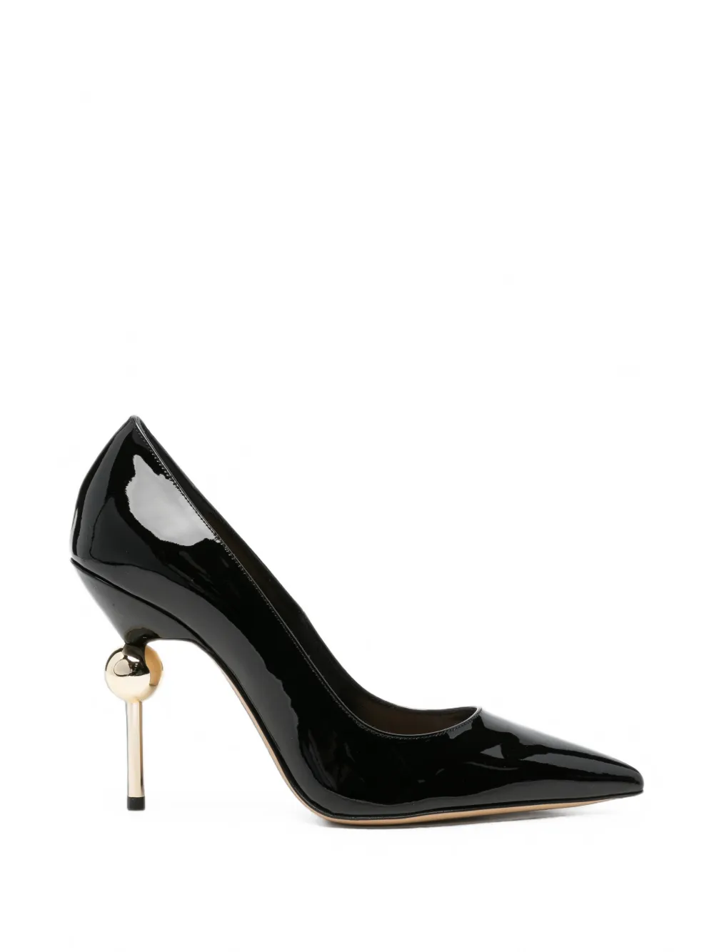 Camilla Gabrieli Sofia 105 patent leather pumps Zwart