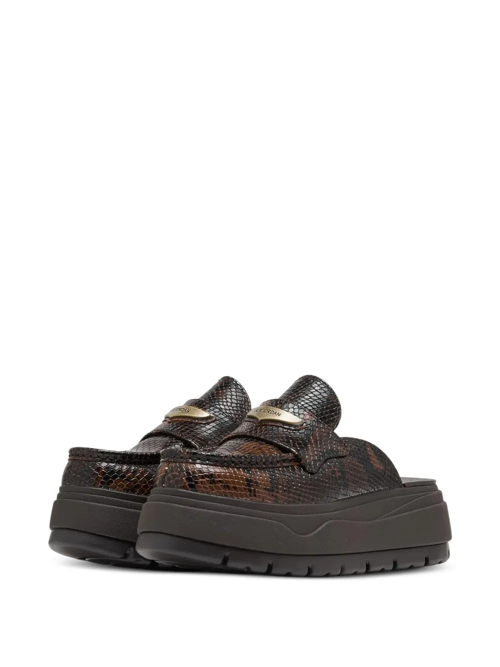 Jordan Air SE snake-effect platform loafer mules Bruin