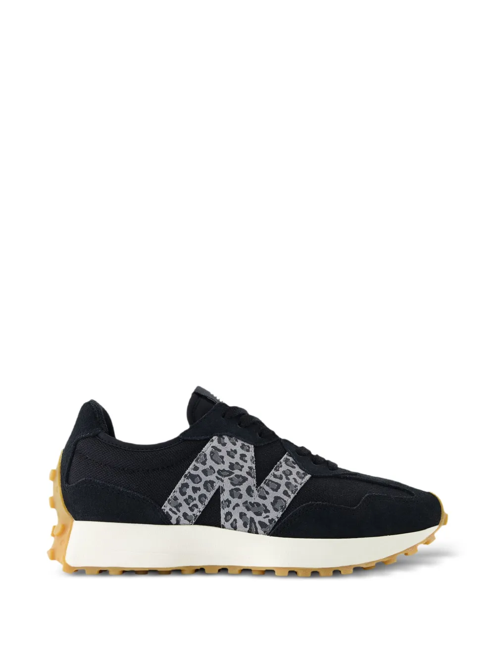 New Balance 327 leopard-print logo sneakers - Schwarz