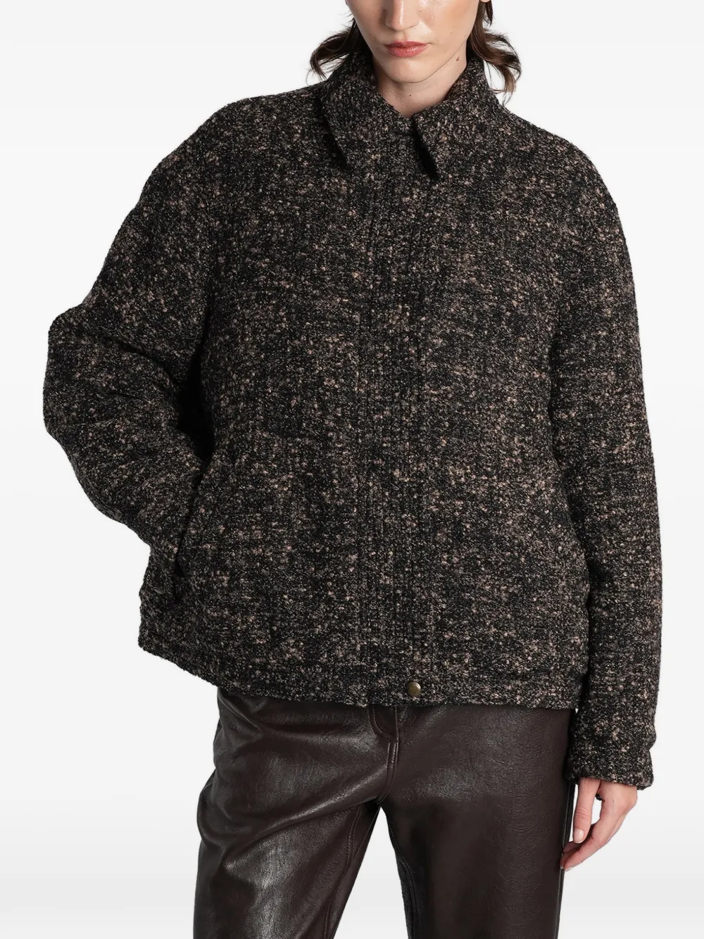 Magda Butrym bouclé button-up jacket - Marrone