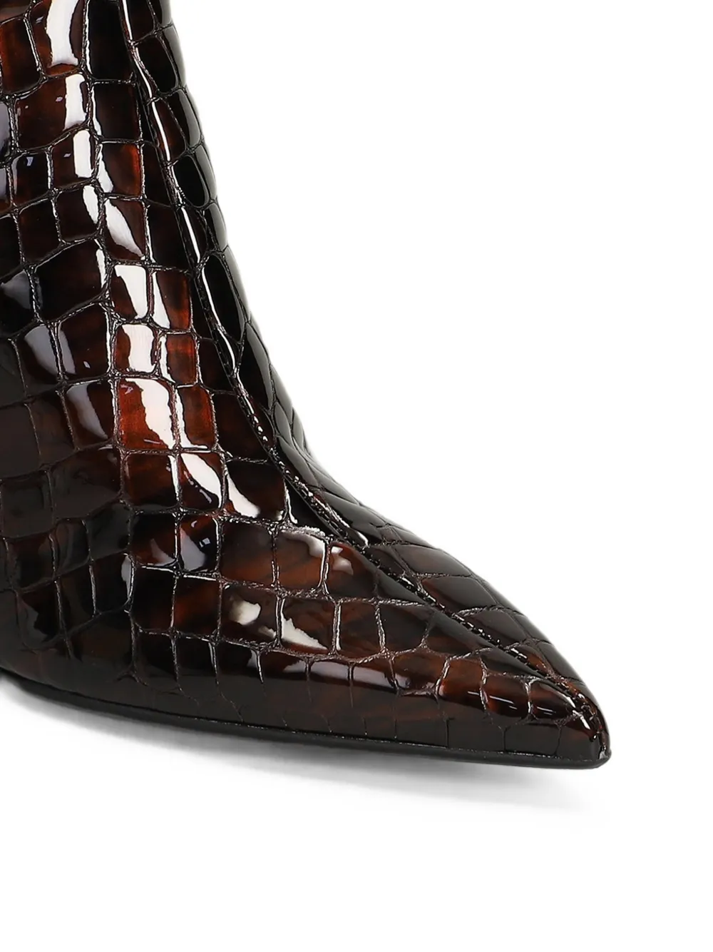 Fabio Rusconi croc-effect leather ankle boots Bruin