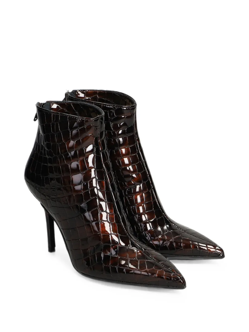 Fabio Rusconi croc-effect leather ankle boots Bruin