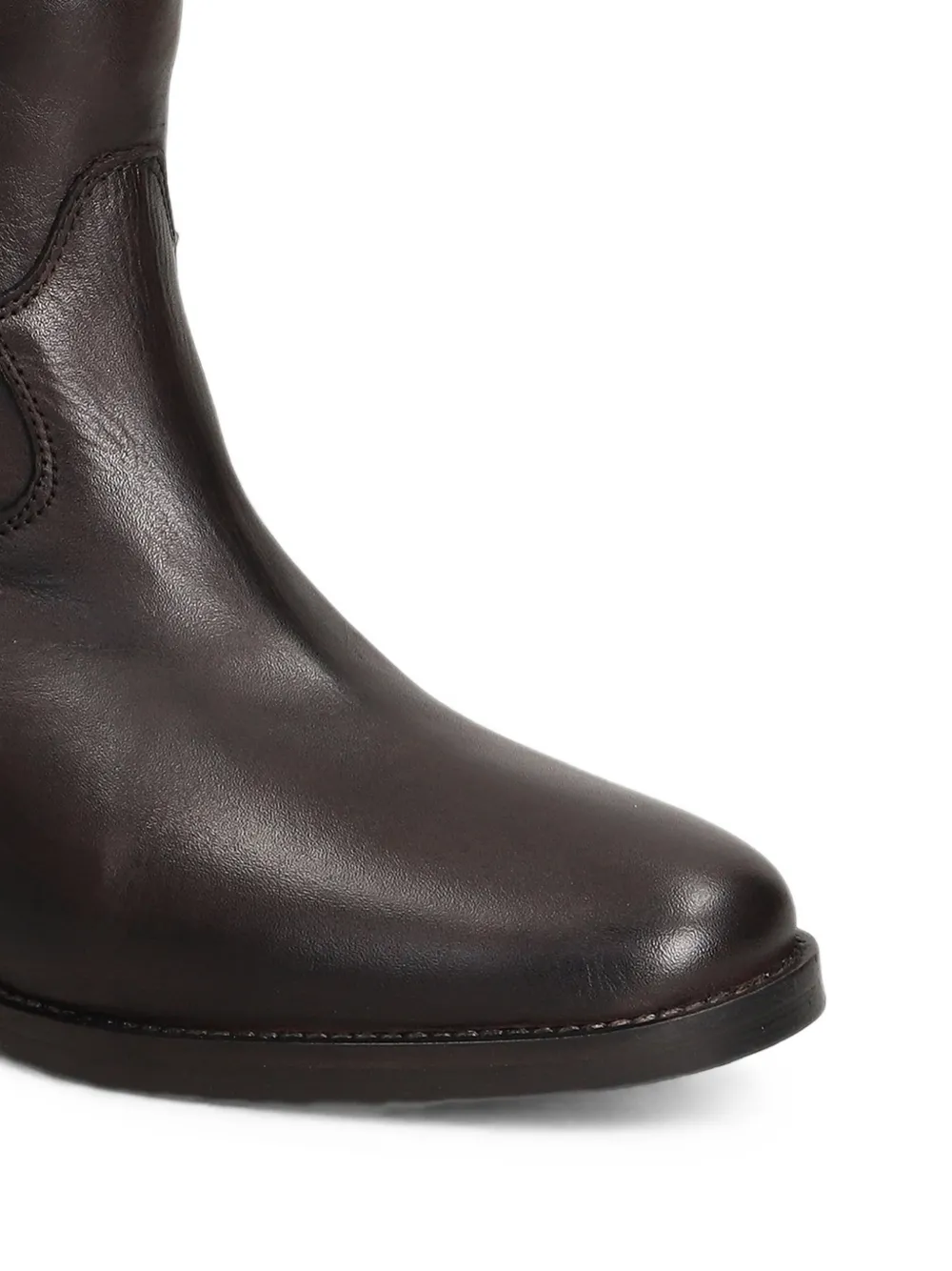 Julie Dee V-plaque leather boots Bruin