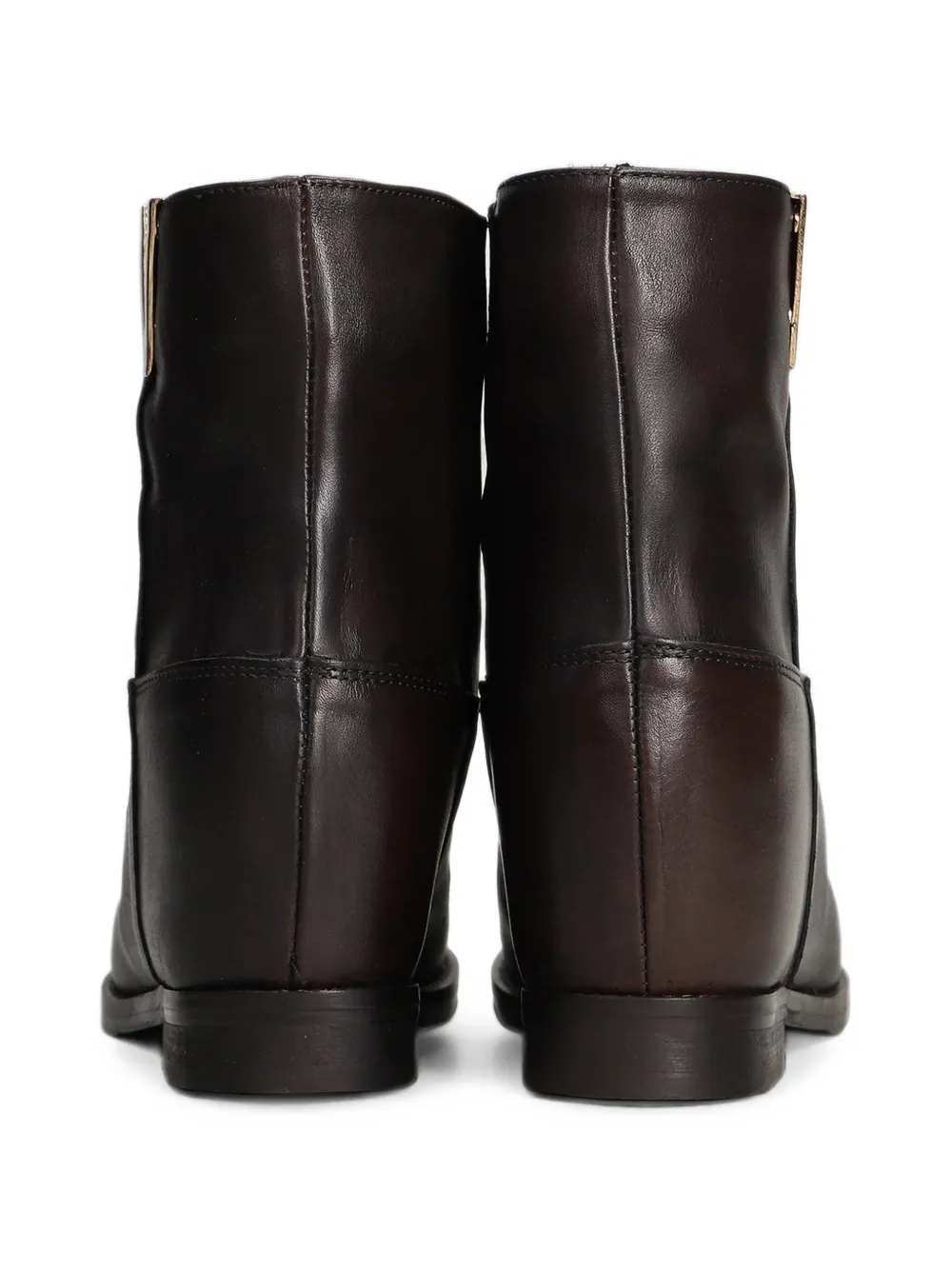 Julie Dee V-plaque leather boots Bruin