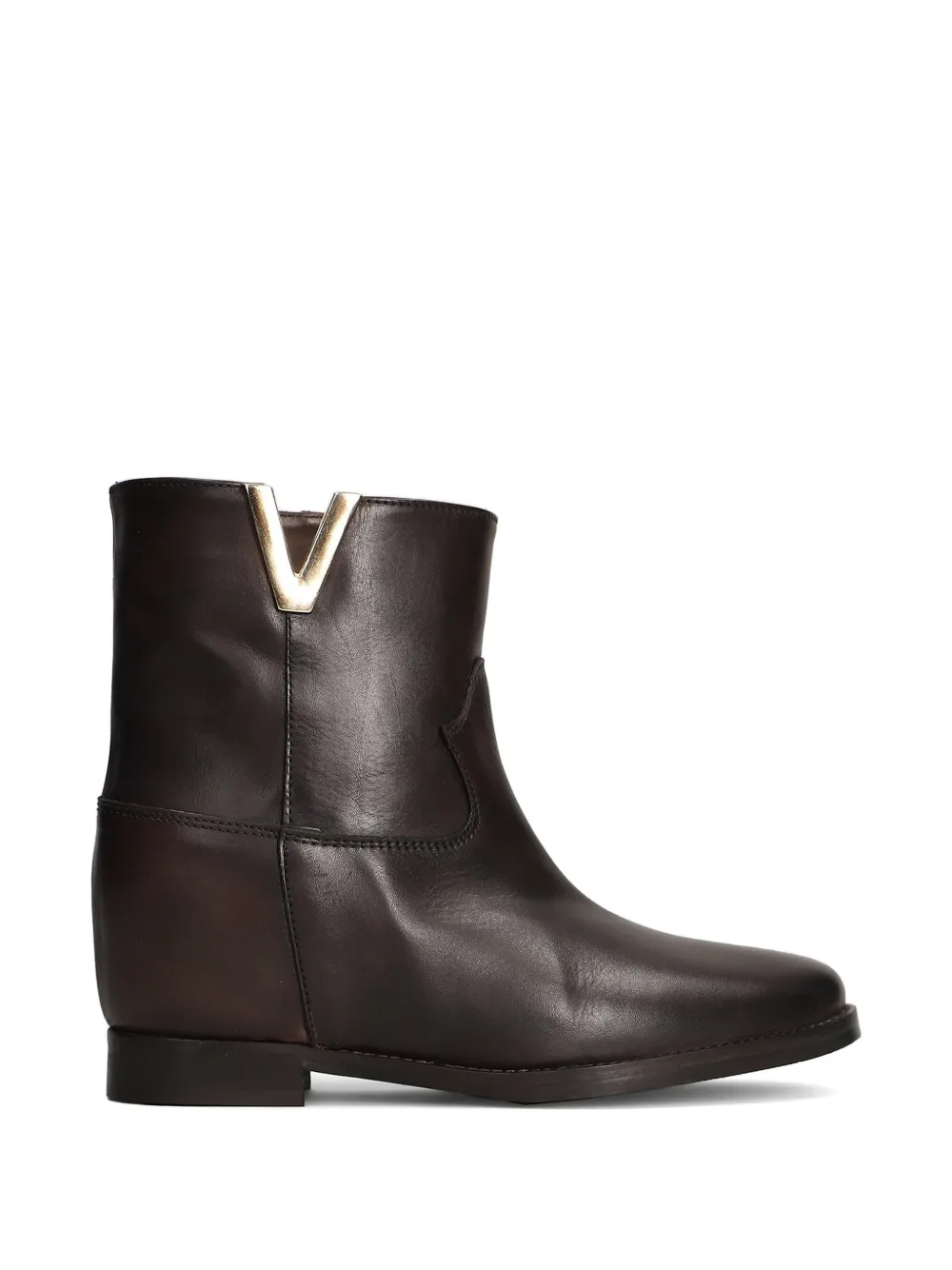 Julie Dee V-plaque leather boots