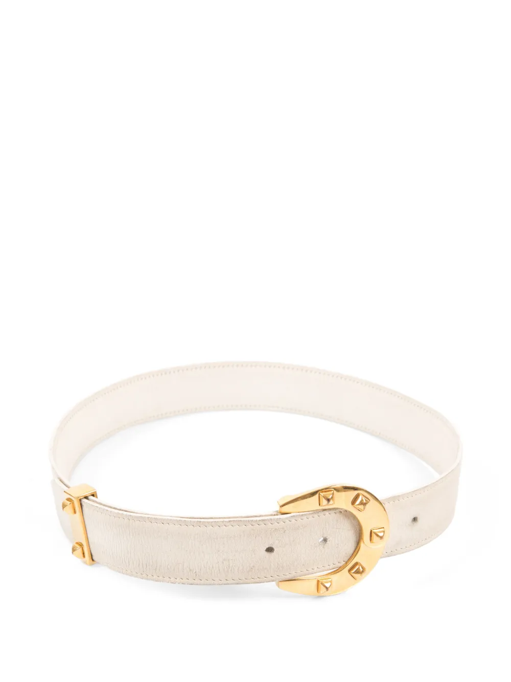 Hermès Pre-Owned 1970s Medor Horseshoe belt - Bianco