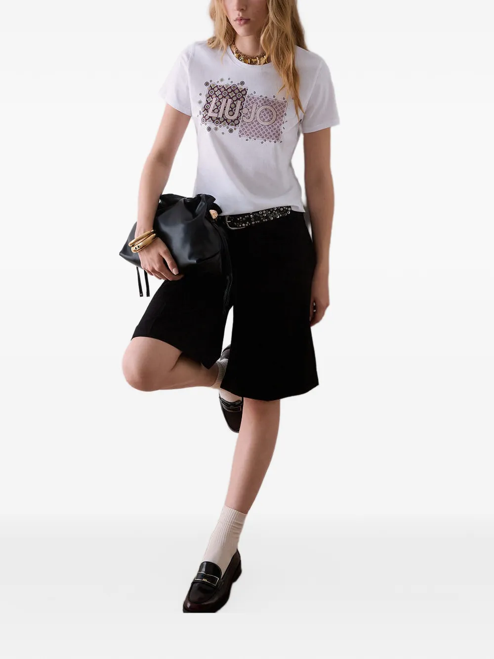 LIU JO T-shirt verfraaid met stras Wit