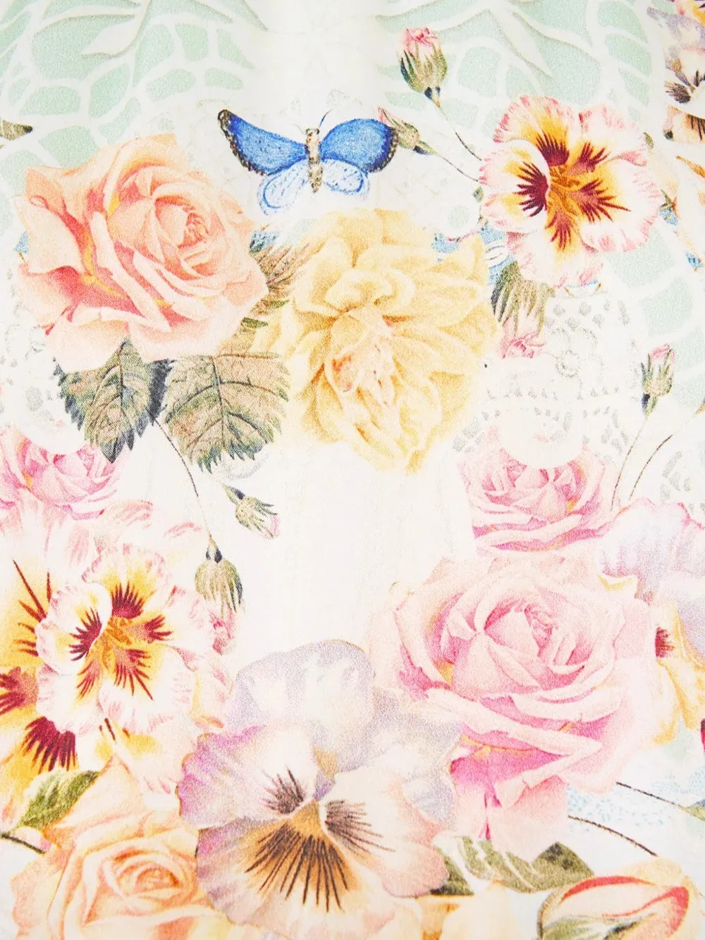 Camilla Zijden maxi-jurk met bloemenprint Beige