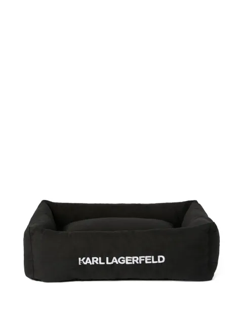 Karl Lagerfeld logo-embroidered pet bed