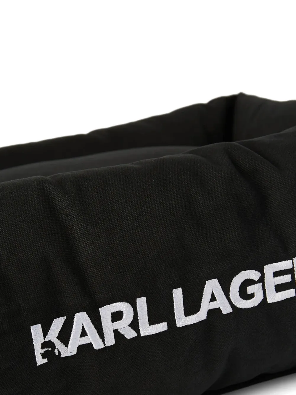 Karl Lagerfeld Huisdierenbed met geborduurd logo Zwart