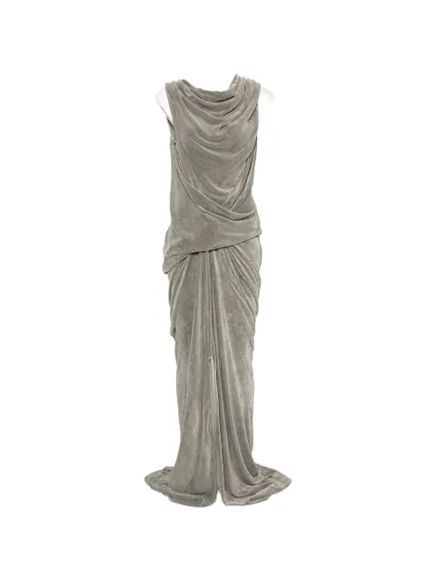 Rick Owens draped velvet maxi dress