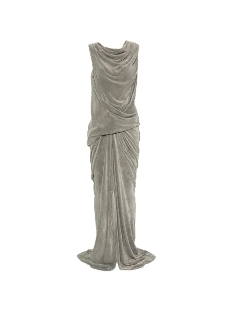 Rick Owens draped velvet maxi dress