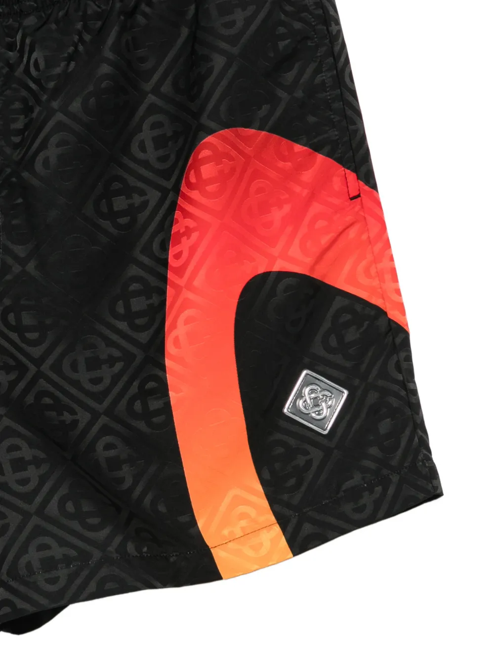 Casablanca monogram-jacquard swim shorts Zwart