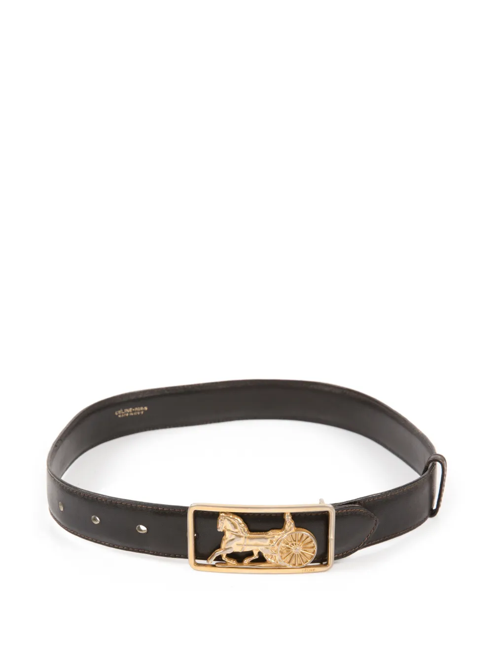 Celine Pre-Owned 1970s Caleche leather belt - Marrone