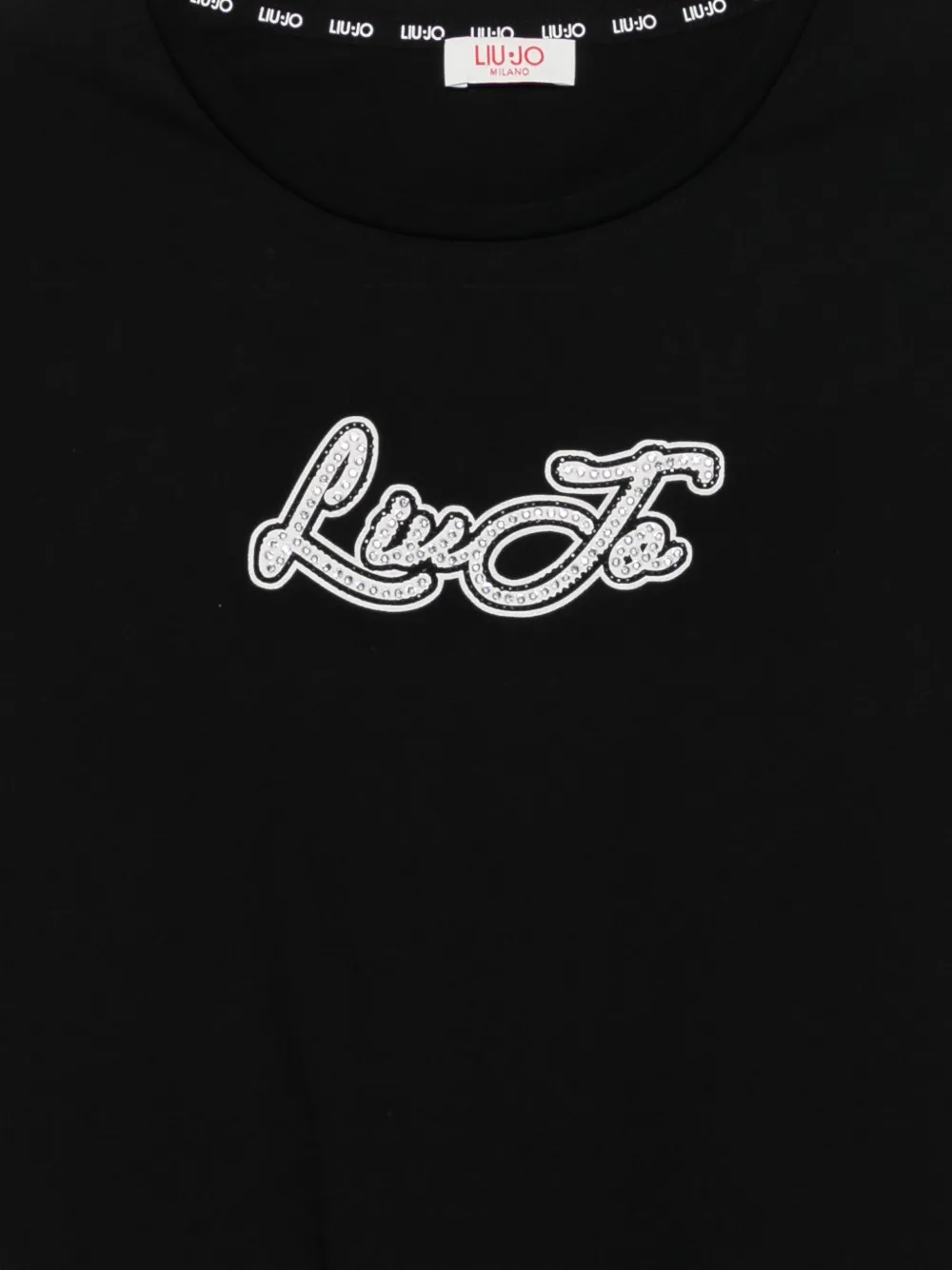 LIU JO T-shirt verfraaid met stras Zwart