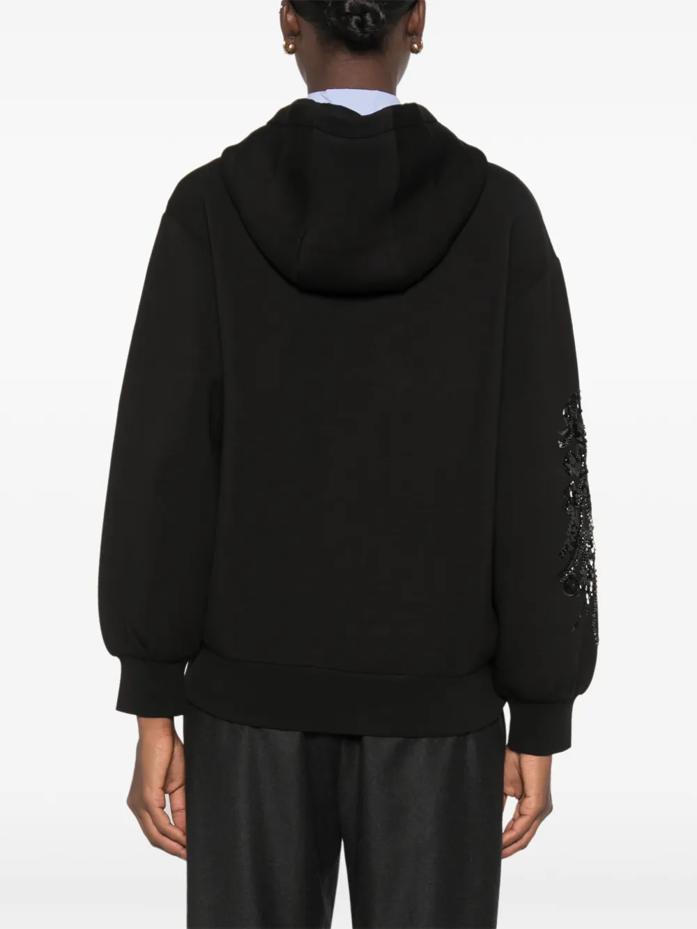 LIU JO Hoodie verfraaid met pailletten Zwart