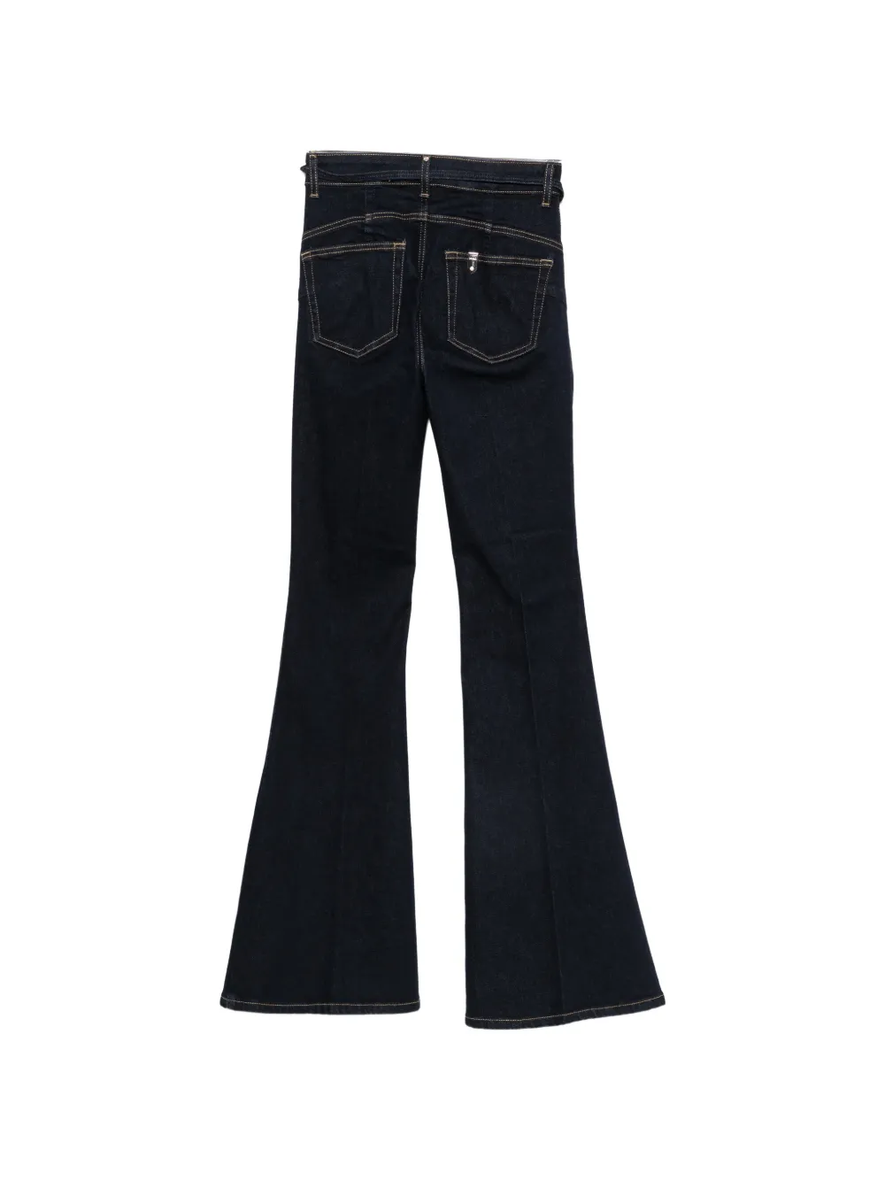 LIU JO Flared jeans met vijf zakken en ceintuur Blauw