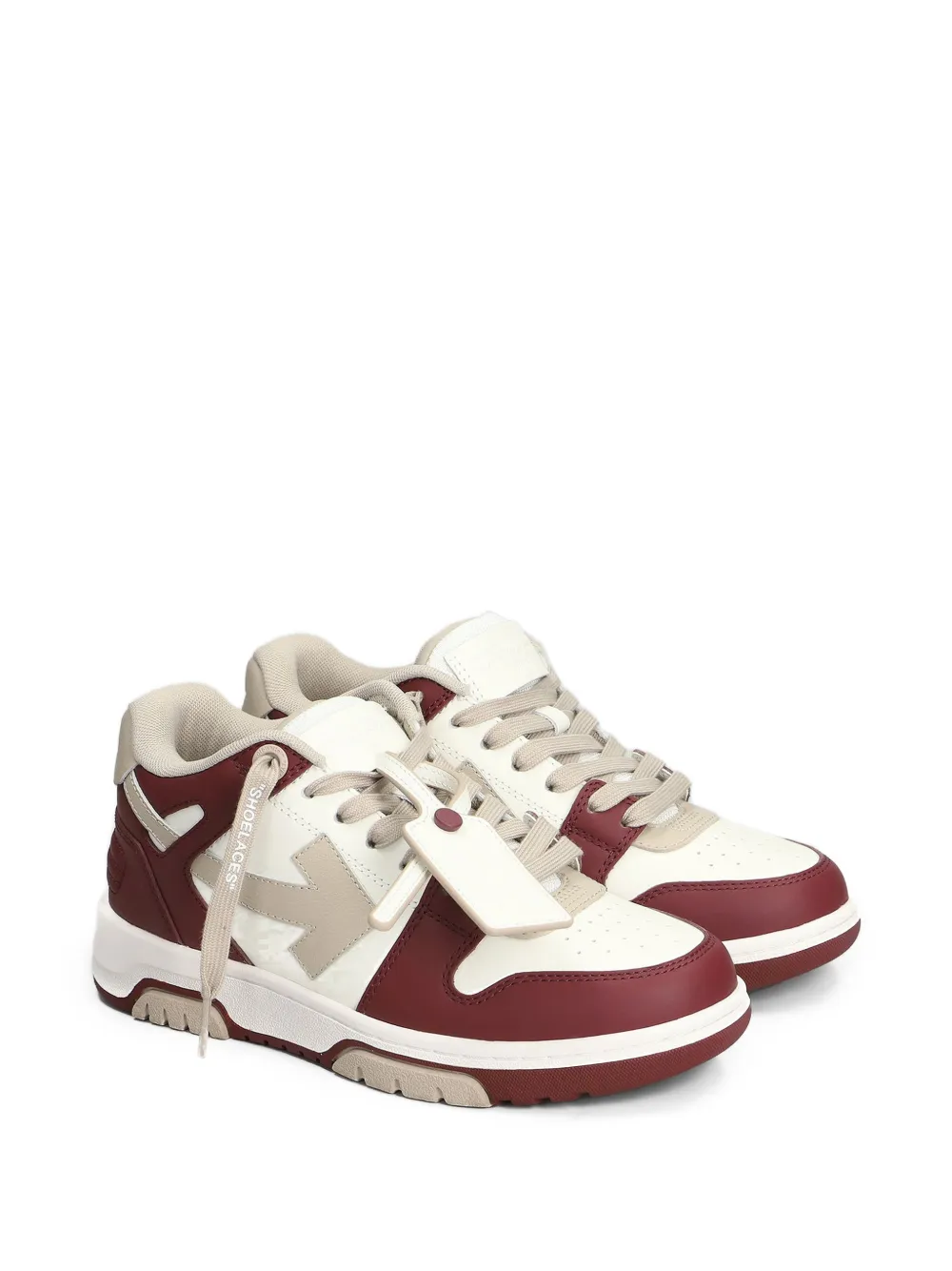 Off-White logo-patch sneakers Rood