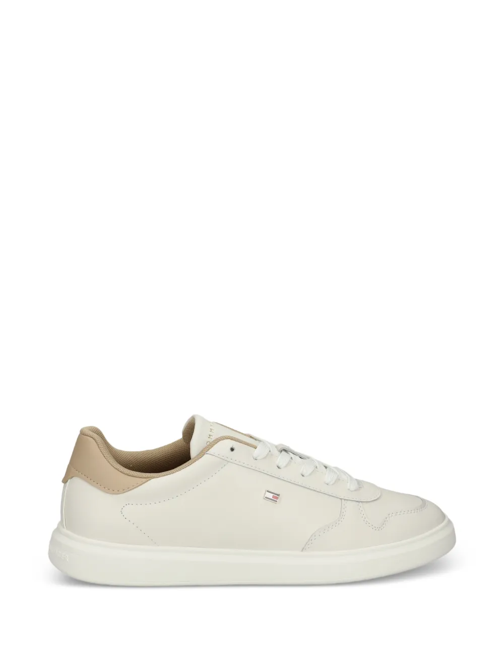 Tommy Hilfiger logo-plaque leather sneakers - Toni neutri