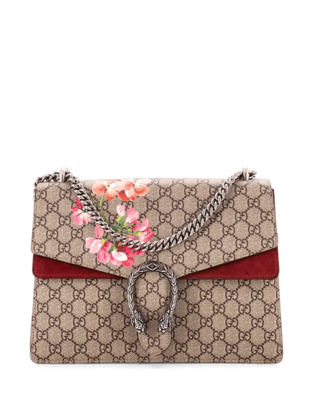 Gucci Pre-Owned Dionysus Bag Blooms Print GG Coated Canvas Medium shoulder bag - Marrone