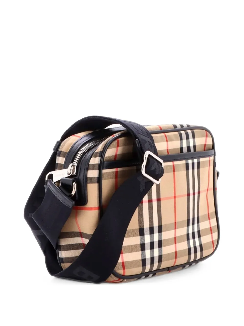 Burberry Pre-Owned Front Pocket Vintage Check Canvas crossbody bag - Nude