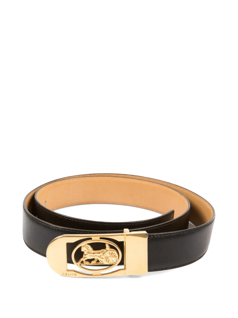Celine Pre-Owned 1970s Caleche leather belt - Nero
