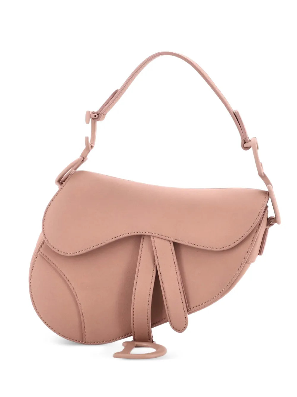 Christian Dior Pre-Owned Ultra Matte Saddle Handbag Leather Mini shoulder bag - Nude