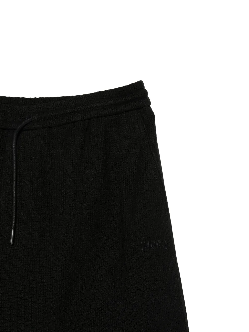 Juun.J Broek met geborduurd logo Zwart