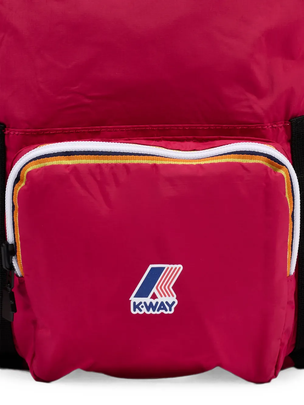 K Way Kids logo-patch front-zip backpack Roze