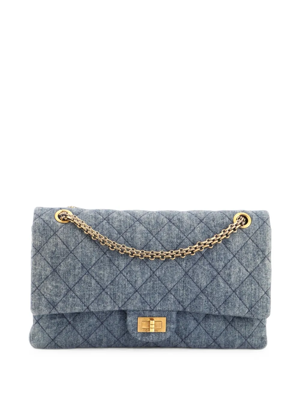 CHANEL Pre-Owned Reissue 2.55 Flap Bag Quilted Denim 226 shoulder bag - Blau