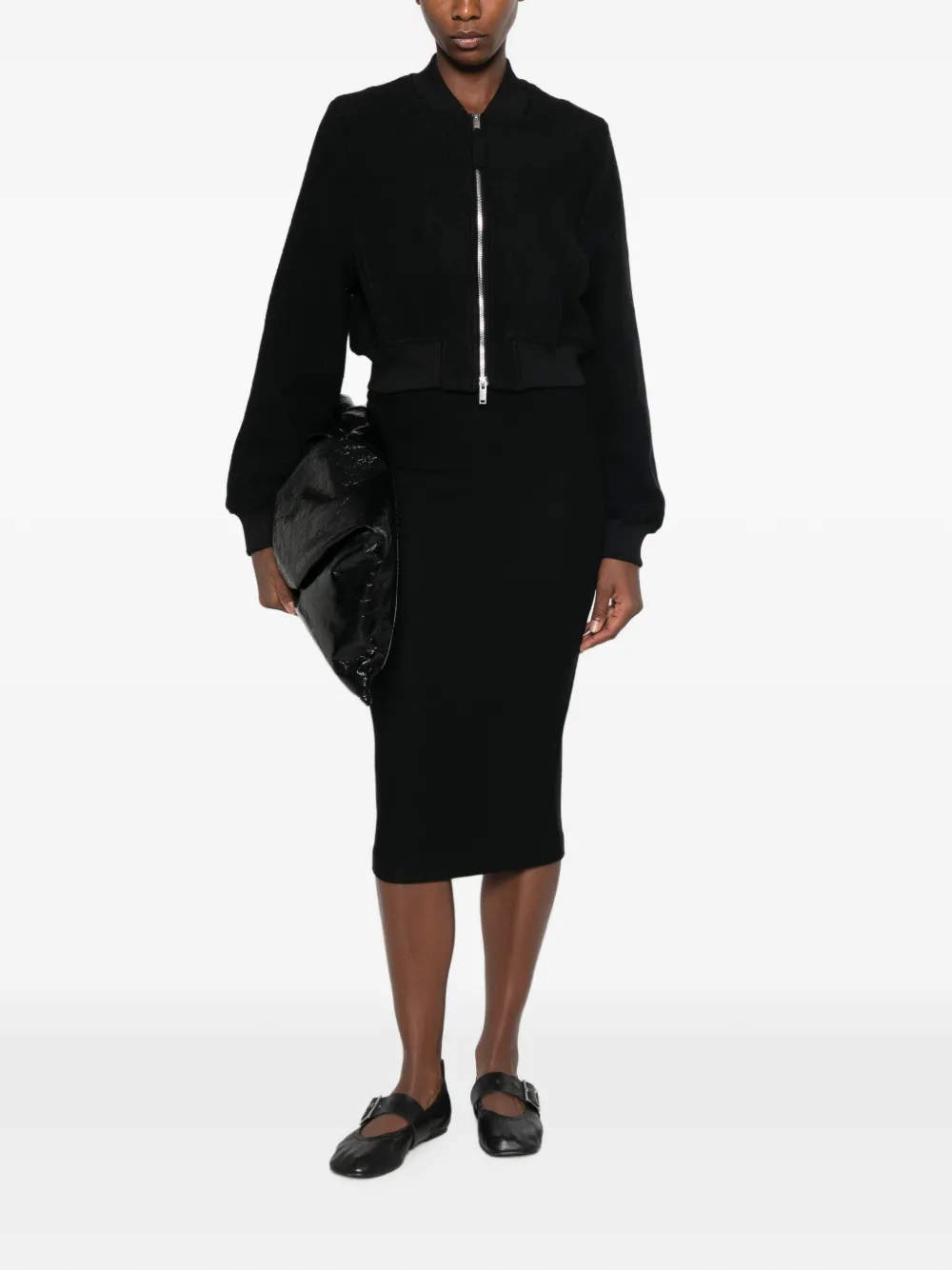 Thom Krom ribbed-knit pencil skirt Zwart