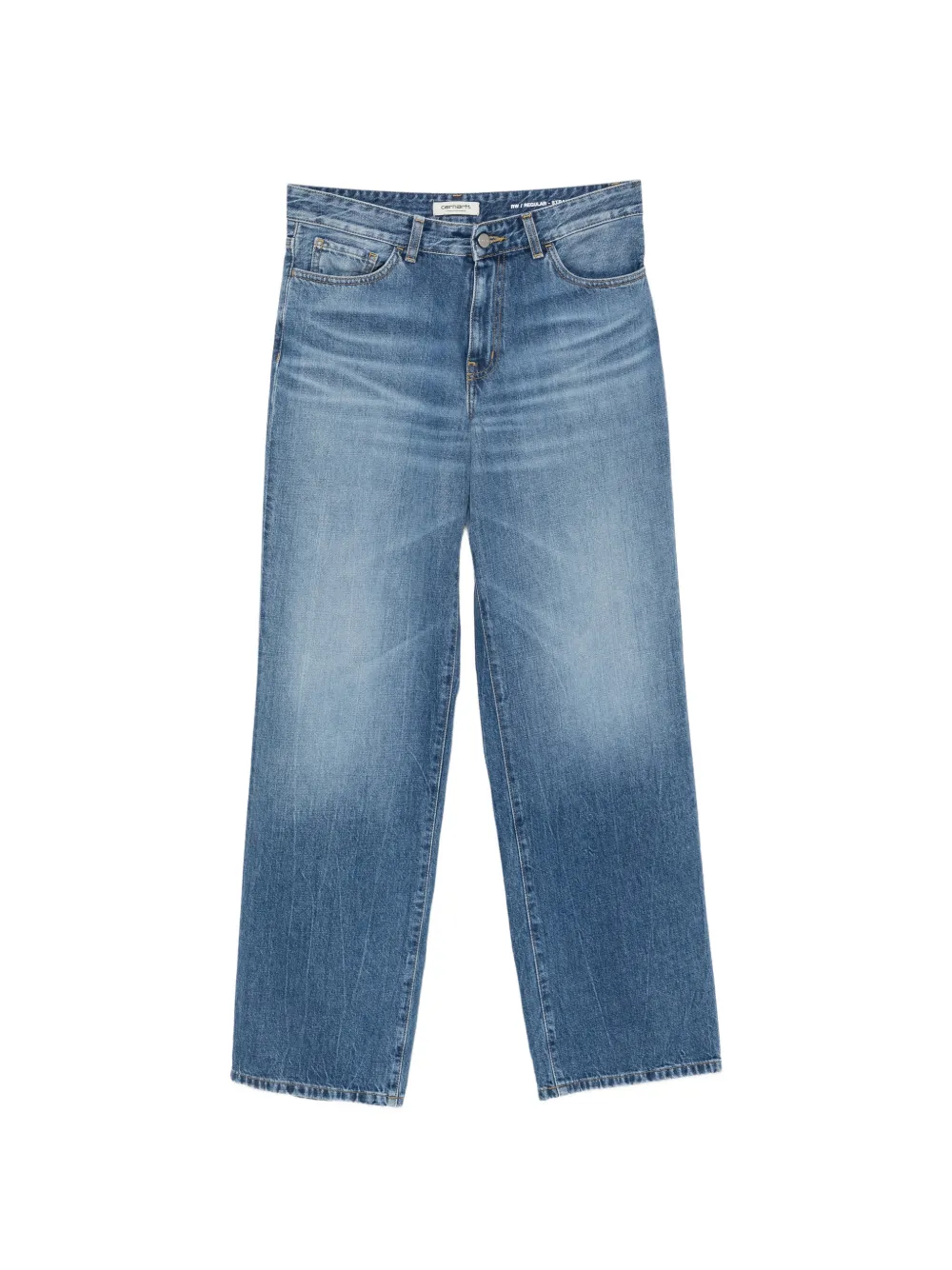 Carhartt WIP Jeans dritti effetto schiarito - Blu