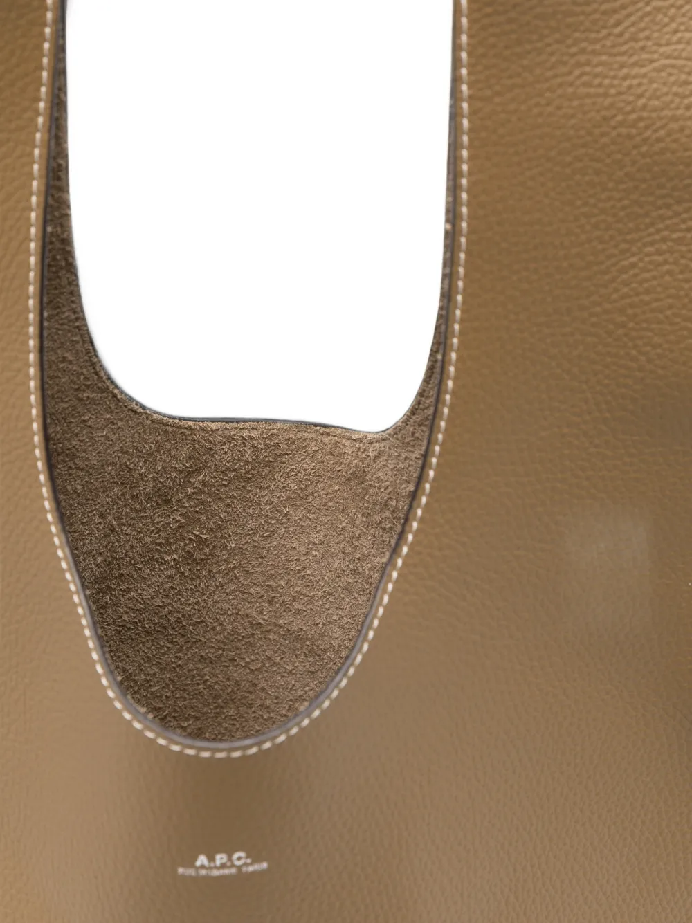 A.P.C. Le Neige Clou leren shopper Beige