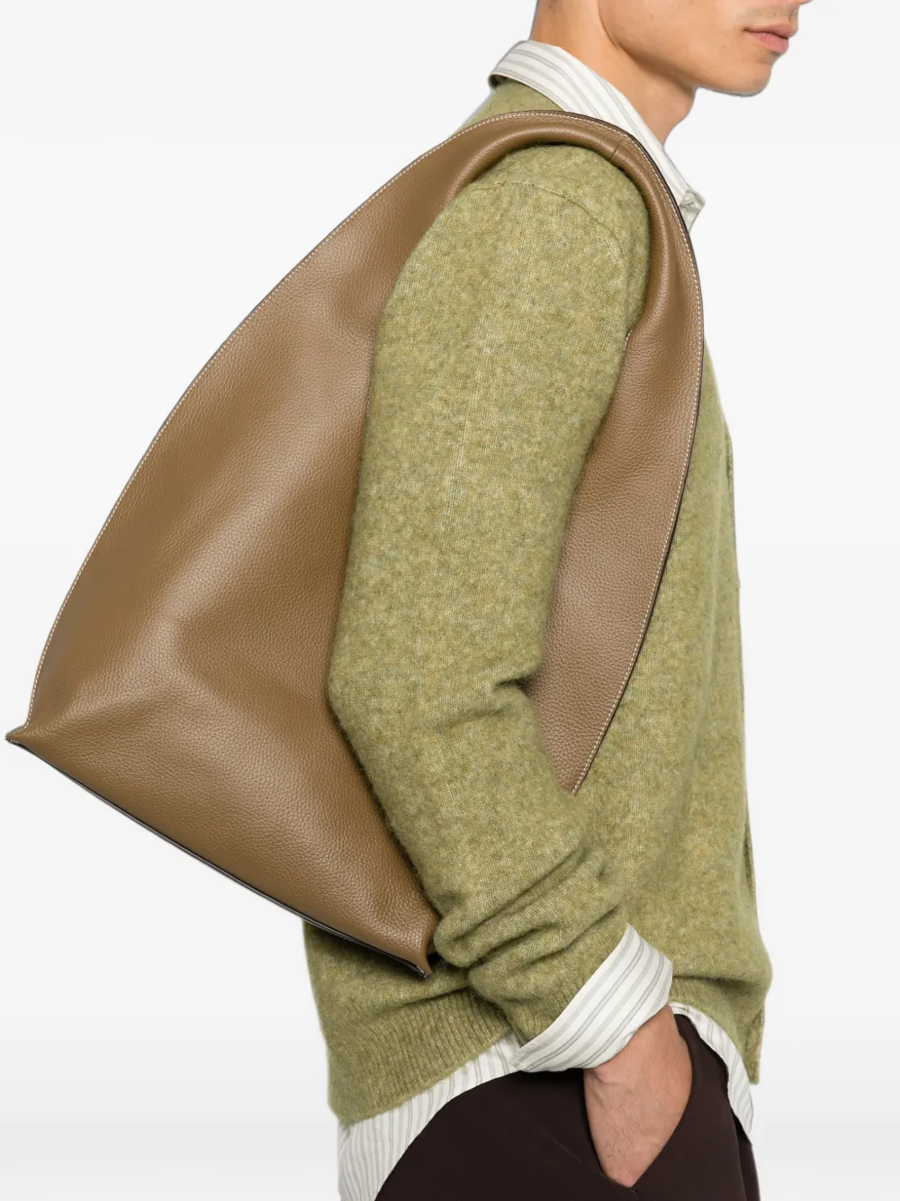 A.P.C. Le Neige Clou leren shopper Beige