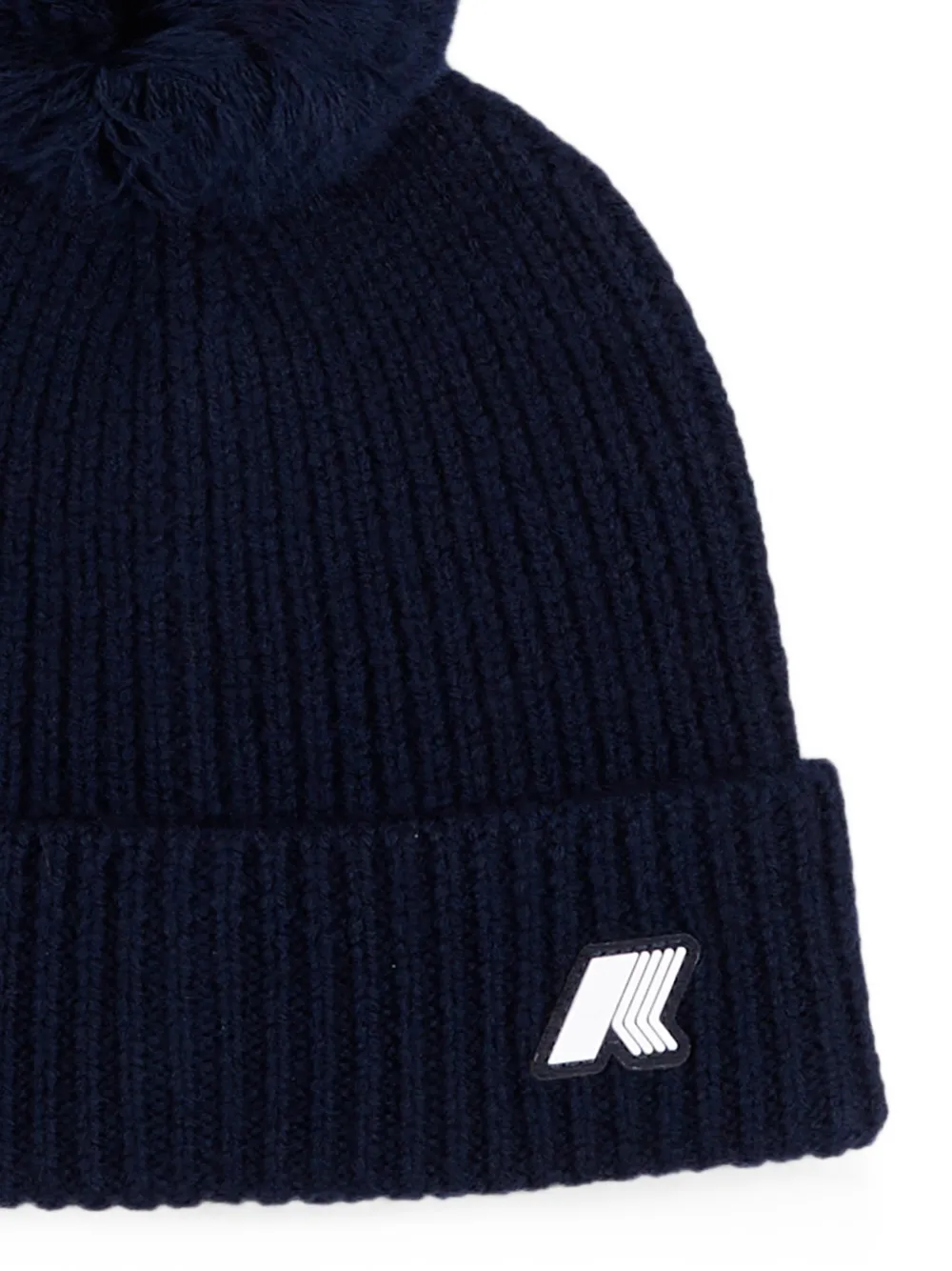 K Way Kids ribbed-knit beanie hat Blauw