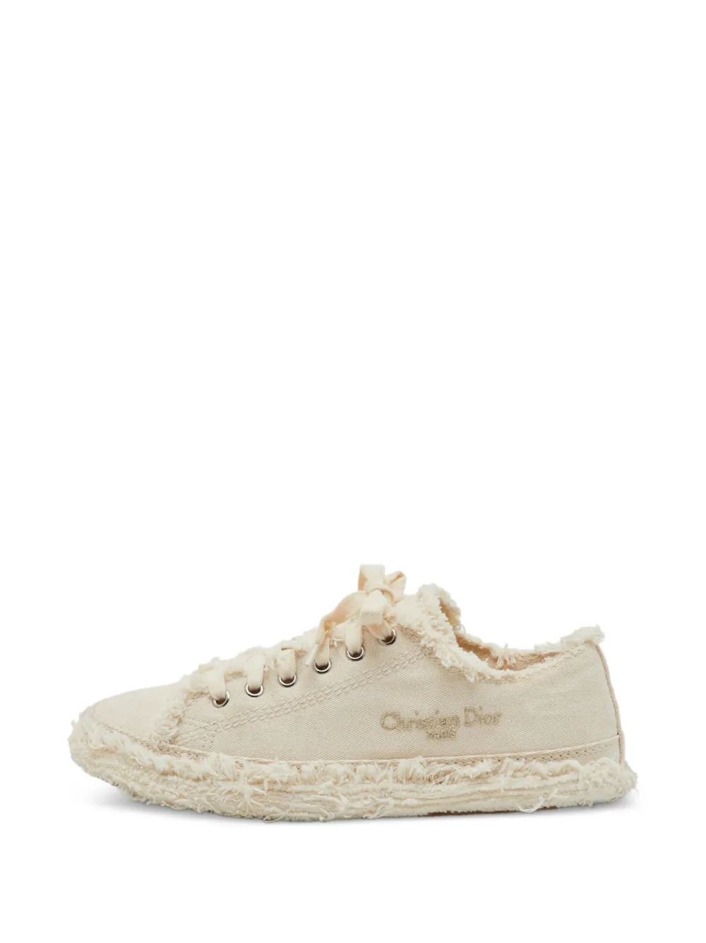 Christian Dior Pre-Owned D-Blaze frayed sneakers - Nude