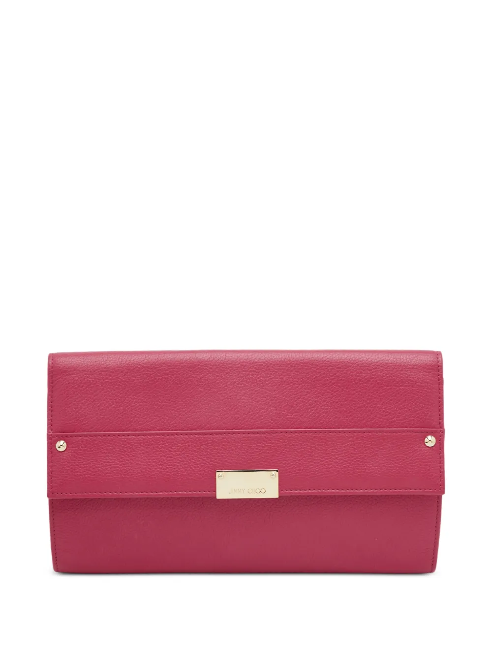 Jimmy Choo Pre-Owned pochette Reese en cuir grainé - Rose Jimmy Choo Pre-Owned pochette Reese en cuir grainé - Rose